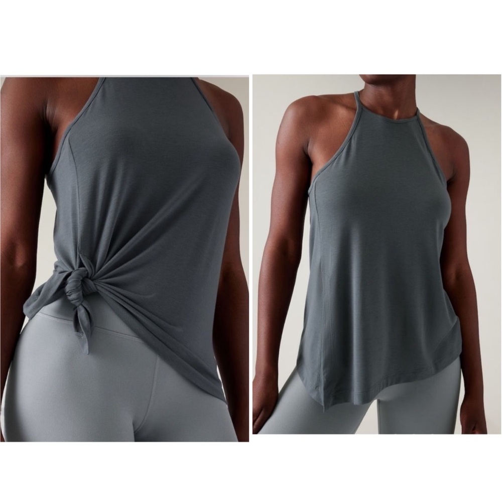Athleta Explore high neck side slit tank